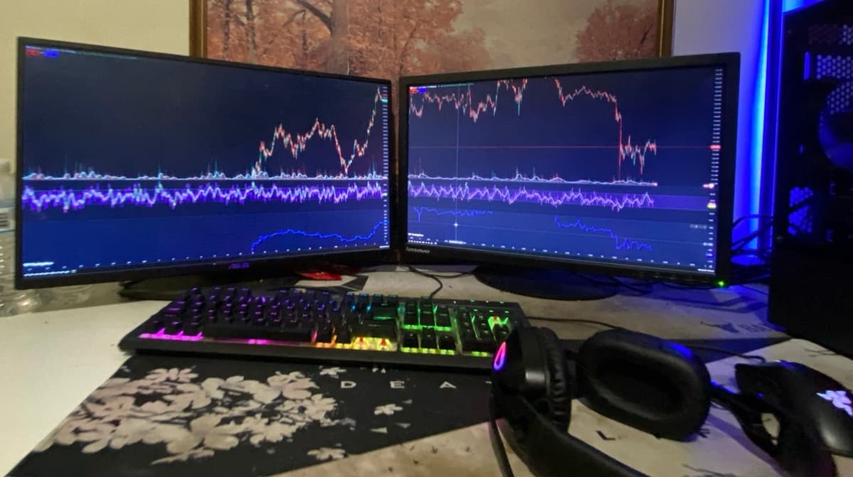 Jordan's old trading setup